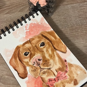 Egyedi kedvenc akvarell portré - művészet - festmény - akvarell - Meska.hu