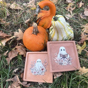 Beton alátét Halloween témában - otthon & életmód - dekoráció - halloween - halloweeni dekoráció - Meska.hu