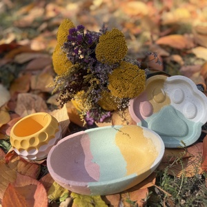 Beton tappancs ékszertartó - egyedi festéssel - ékszer - ékszertartó - ékszertartó tál - Meska.hu