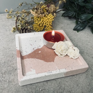 Beton alátét - négyzet - otthon & életmód - konyhafelszerelés, tálalás - tálalás - tányér- és poháralátét - Meska.hu