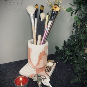 Beton dekor tartó - ékszer - ékszertartó - ékszertartó tál - Meska.hu