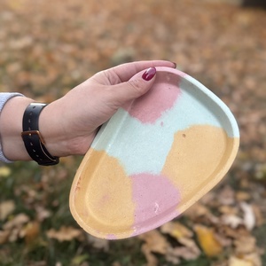 Beton dísztál - ékszer - ékszertartó - ékszertartó tál - Meska.hu