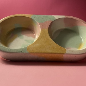 Beton kisállat tál - otthon & életmód - kisállatoknak - macska etetőtál - Meska.hu