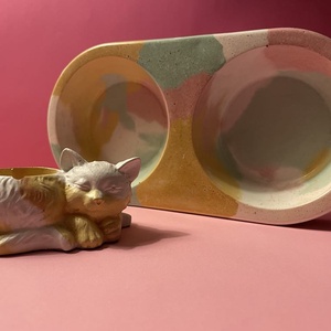 Beton kisállat tál, Otthon & Életmód, Kisállatoknak, Macska etetőtál, Mindenmás, MESKA