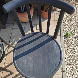 Felújított vintage Thonet-stílusú székpár  Annie Sloan Graphite festéssel, kézműves felújítás - otthon & életmód - bútor - szék & fotel - Meska.hu