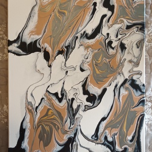 Kapcsolatos, Fluid art festmény - művészet - festmény - akril - Meska.hu