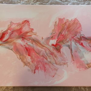 Púder fluid art festmény - művészet - festmény - akril - Meska.hu