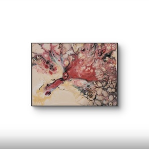 Bíboros,Fluid art festmény, Művészet, Festmény, Akril, Festészet, MESKA