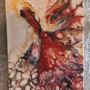 Bíboros,Fluid art festmény - művészet - festmény - akril - Meska.hu