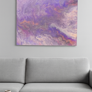 Lila fluid art festmény, Művészet, Festmény, Akril, Festészet, MESKA