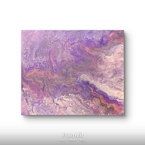 Lila fluid art festmény - művészet - festmény - akril - Meska.hu