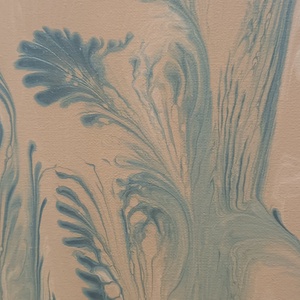 Csendes növekedés- absztrakt akril pouring festmény vásznon - művészet - festmény - akril - Meska.hu