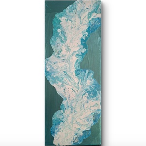 Áramlás- elegáns akril pouring festmény vásznon. - művészet - festmény - akril - Meska.hu