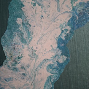 Áramlás- elegáns akril pouring festmény vásznon. - művészet - festmény - akril - Meska.hu