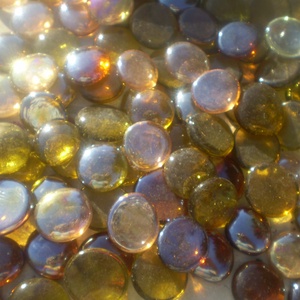 ÜVEGCSEPP halvány karamellszinü nagyobb  fél kg olcsón - kellékek & szerszámok - dekorációs kellékek - mozaik - Meska.hu