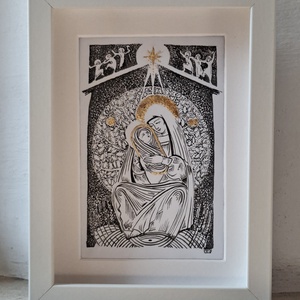 Betlehem, Betlehem... - művészet - grafika & illusztráció - tus - Meska.hu