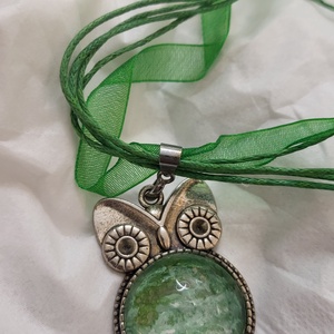 Bagoly medálos nyaklánc - ékszer - nyaklánc - medálos nyaklánc - Meska.hu