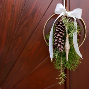 PILLE ajtódísz - karácsony - adventi díszek - adventi ajtódísz - Meska.hu