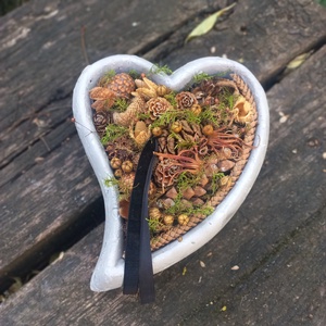 SÍRDÍSZ szív gipsz forma - otthon & életmód - vallás - temetkezési tárgy - sírdísz, kegyeleti dísz - Meska.hu