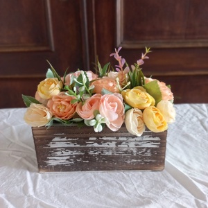 VINTAGE barack virágdoboz - Meska.hu