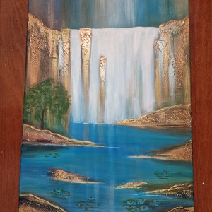 Víz érintése  Akril,vászon 50x70 cm, Művészet, Festmény, Akril, , MESKA