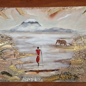 Masai - művészet - festmény - akril - Meska.hu