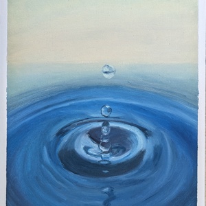 Water Drop, Művészet, Festmény, Olajfestmény, Festészet, MESKA