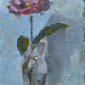 A study with flower, Művészet, Festmény, Olajfestmény, Festészet, MESKA