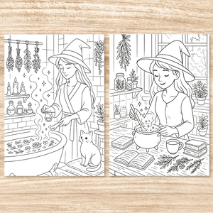 Nyomtatható színező  A boszorkánylány mindennapjai (PDF, 20 oldal) - művészet - grafika & illusztráció - digitális - Meska.hu