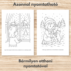Karácsonyi színező azonnal nyomtatható  Hanna és a karácsony hangja (PDF, 20 oldal) - karácsony - mikulás - mikulás ajándékok - Meska.hu