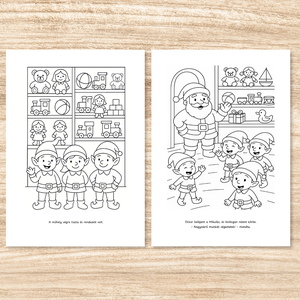 Karácsonyi színező letölthető azonnal nyomtatható - karácsony - mikulás - mikulás ajándékok - Meska.hu