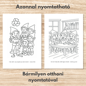 Karácsonyi színező letölthető azonnal nyomtatható - karácsony - mikulás - mikulás ajándékok - Meska.hu
