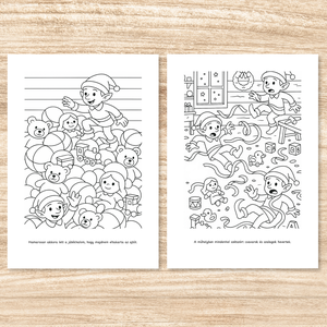 Karácsonyi színező letölthető azonnal nyomtatható - karácsony - mikulás - mikulás ajándékok - Meska.hu