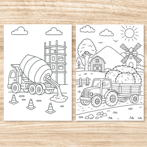 Nyomtatható színező  Munkagépek, mentők, kamionok (PDF, 20 oldal) - otthon & életmód - papír, írószer - színező - Meska.hu