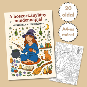 Nyomtatható színező  A boszorkánylány mindennapjai (PDF, 20 oldal) - Meska.hu