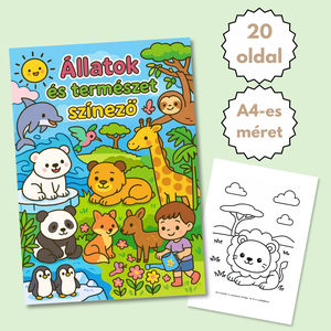 Színező gyerekeknek  Letölthető, azonnal nyomtatható  Állatok és természet (PDF, 20 oldal), Otthon & Életmód, Papír, írószer, Színező, Fotó, grafika, rajz, illusztráció, MESKA