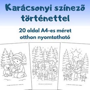 Színező karácsonyra gyerekeknek � Marci és a karácsonyi csillag (PDF, 20 oldal), Otthon & Életmód, Papír, írószer, Színező, Fotó, grafika, rajz, illusztráció, MESKA