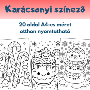 Karácsonyi színező letölthető azonnal nyomtatható, Otthon & Életmód, Papír, írószer, Színező, , MESKA
