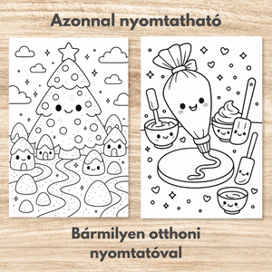 Karácsonyi színező letölthető azonnal nyomtatható - otthon & életmód - papír, írószer - színező - Meska.hu