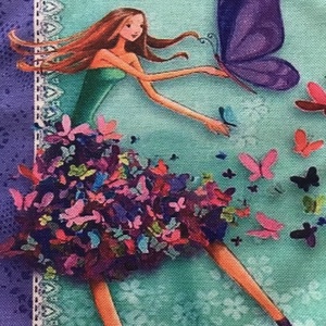 Kislány virágok között mintás egyedi gymbag hátizsák, edzéshez, úszáshoz, kiránduláshoz - Meska.hu