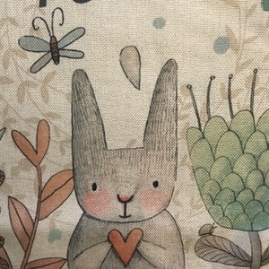 Nyuszi mintás egyedi gymbag hátizsák, Táska & Tok, Hátizsák, Tornazsák, Gymbag, Varrás, Hímzés, MESKA