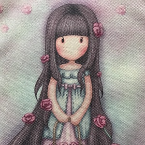 Kislány virágokkal mintás egyedi gymbag hátizsák, Táska & Tok, Hátizsák, Hátizsák, Varrás, Hímzés, MESKA