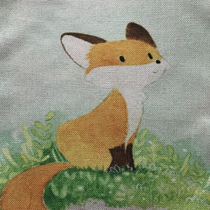 Róka a réten mintás egyedi gymbag hátizsák, edzéshez, úszáshoz, kiránduláshoz, Táska & Tok, Hátizsák, Tornazsák, Gymbag, Varrás, Hímzés, MESKA