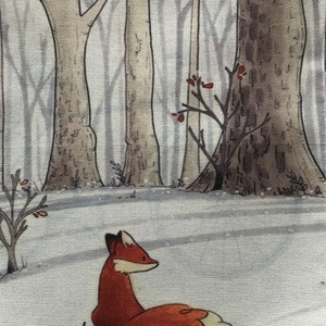 Róka az erdőben mintás egyedi gymbag hátizsák - Artiroka - táska & tok - hátizsák - tornazsák, gymbag - Meska.hu