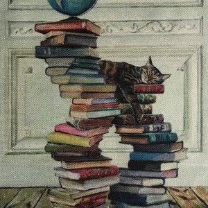 Lusta cica a könyeken mintás egyedi gymbag hátizsák - Artiroka, Táska & Tok, Hátizsák, Tornazsák, Gymbag, Varrás, Hímzés, MESKA