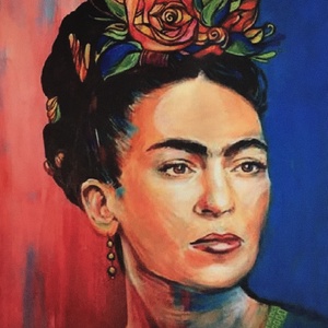 Frida Kahlo mintás egyedi gymbag hátizsák - Artiroka, Táska & Tok, Hátizsák, Tornazsák, Gymbag, Varrás, Hímzés, MESKA