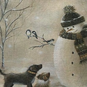 Hóember és kutya mintás egyedi gymbag hátizsák, tornazsák , Táska & Tok, Hátizsák, Hátizsák, Varrás, MESKA