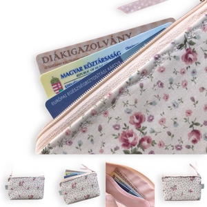 KÉTREKESZES irattartó pénztárca virág mintás prémium pamutból, Táska & Tok, Pénztárca & Más tok, Kártyatartó & Irattartó, Varrás, Hímzés, MESKA