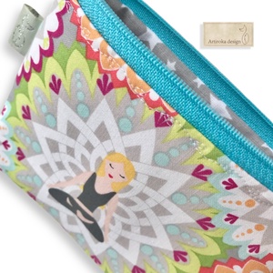 Jóga mintás irattartó pénztárca - Artiroka - táska & tok - pénztárca & más tok - kártyatartó & irattartó - Meska.hu