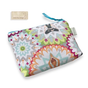 Jóga mintás irattartó pénztárca - Artiroka - táska & tok - pénztárca & más tok - kártyatartó & irattartó - Meska.hu